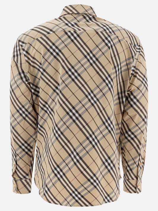 Burberry Camicia in cotone Check 18398031_M Beige 2