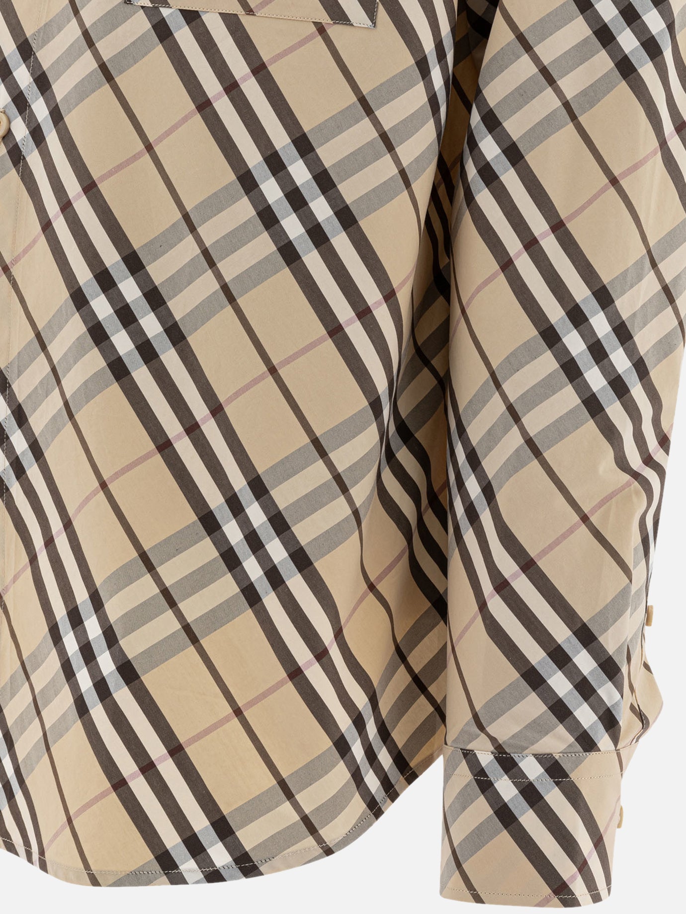 Burberry Cotton Check Shirt Beige