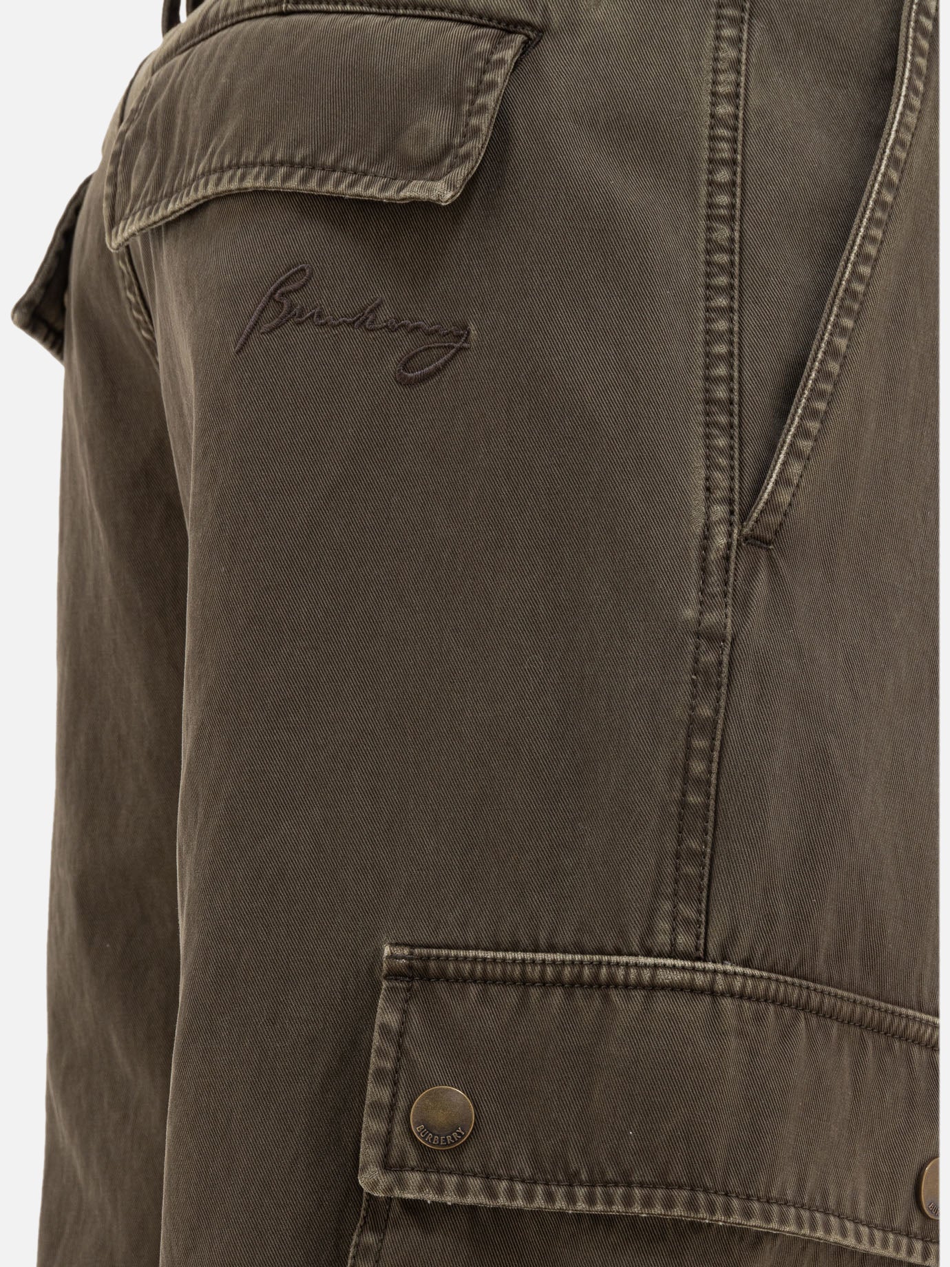 Burberry Pantaloni cargo in gabardine 11887746_48 Brown thumbnail_4