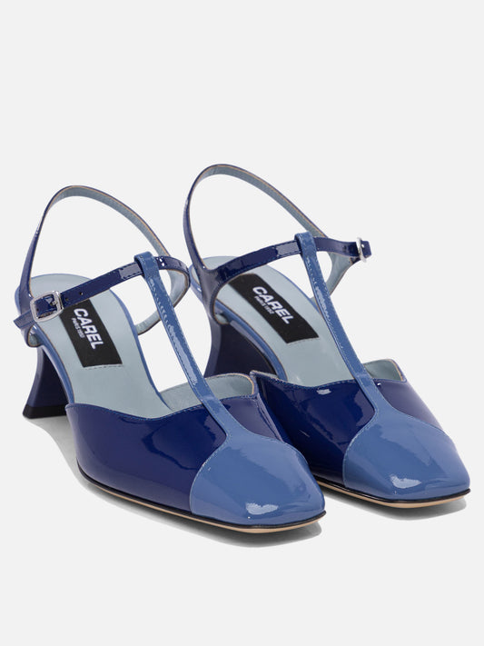 Heeled sandals 100% calf leather - 100% calf  Blue - Carel Women | PDP | VIETTI Online Store | 2
