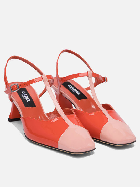 Heeled sandals 100% calf leather - 100% calf  Red - Carel Women | PDP | VIETTI Online Store | 2
