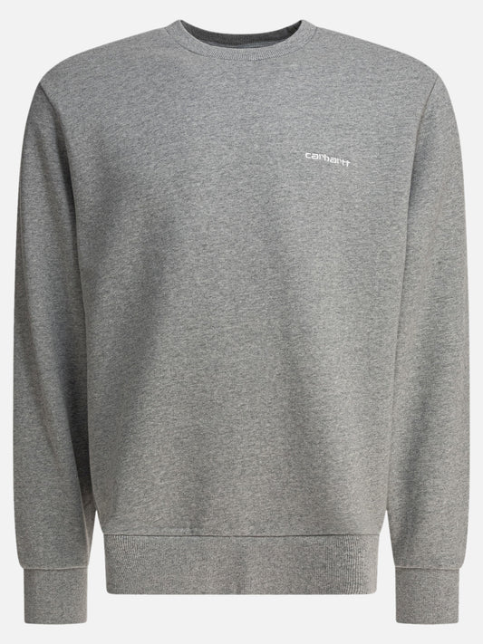 Carhartt WIP Felpa "Script Embroidery" 17086708_S Grey 1