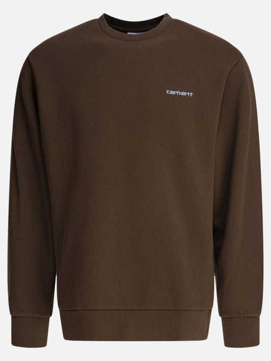 Carhartt WIP Felpa "Script Embroidery" 10611440_S Brown 1