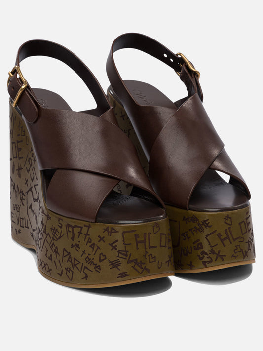 Heeled sandals 100% leather - 100% leather  Brown - Chloé Women | PDP | VIETTI Online Store | 2
