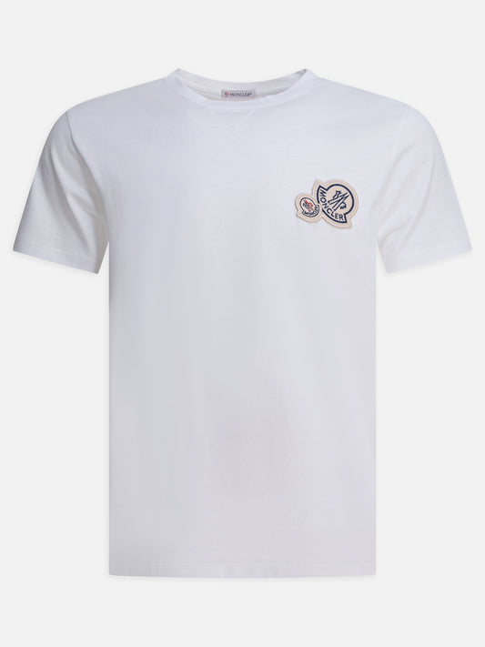 T-shirt girocollo Logo  Bianco - Moncler Uomo | VIETTI Online Store 
