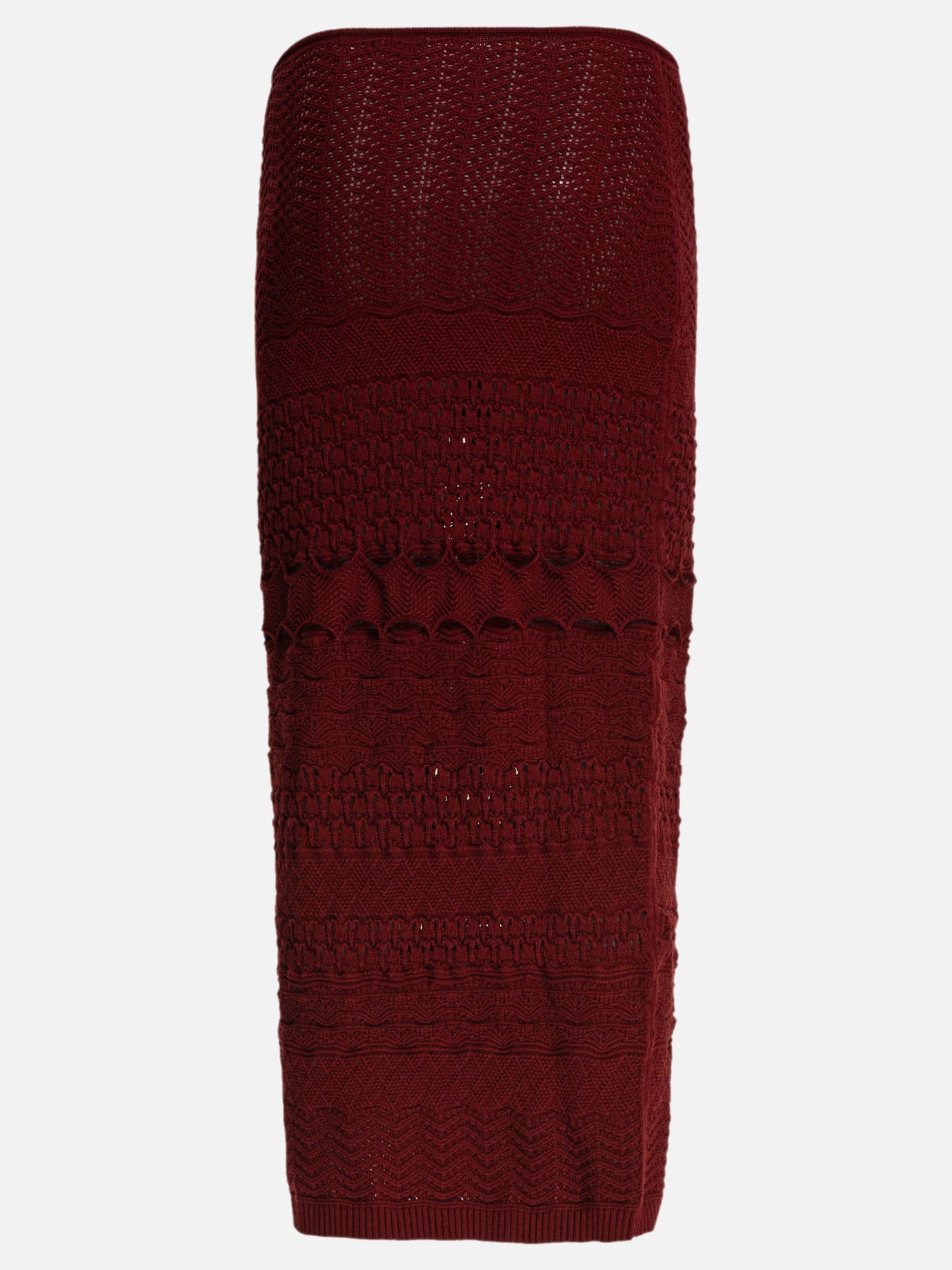 Elie Saab Gonna in maglia cut-out 12460863_S Bordeaux thumbnail_2