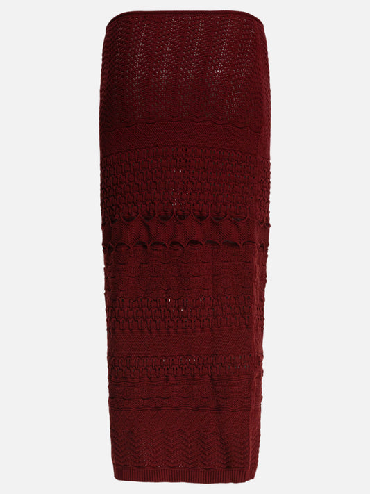Elie Saab Cut-out knit skirt 12460863_S Bordeaux 2