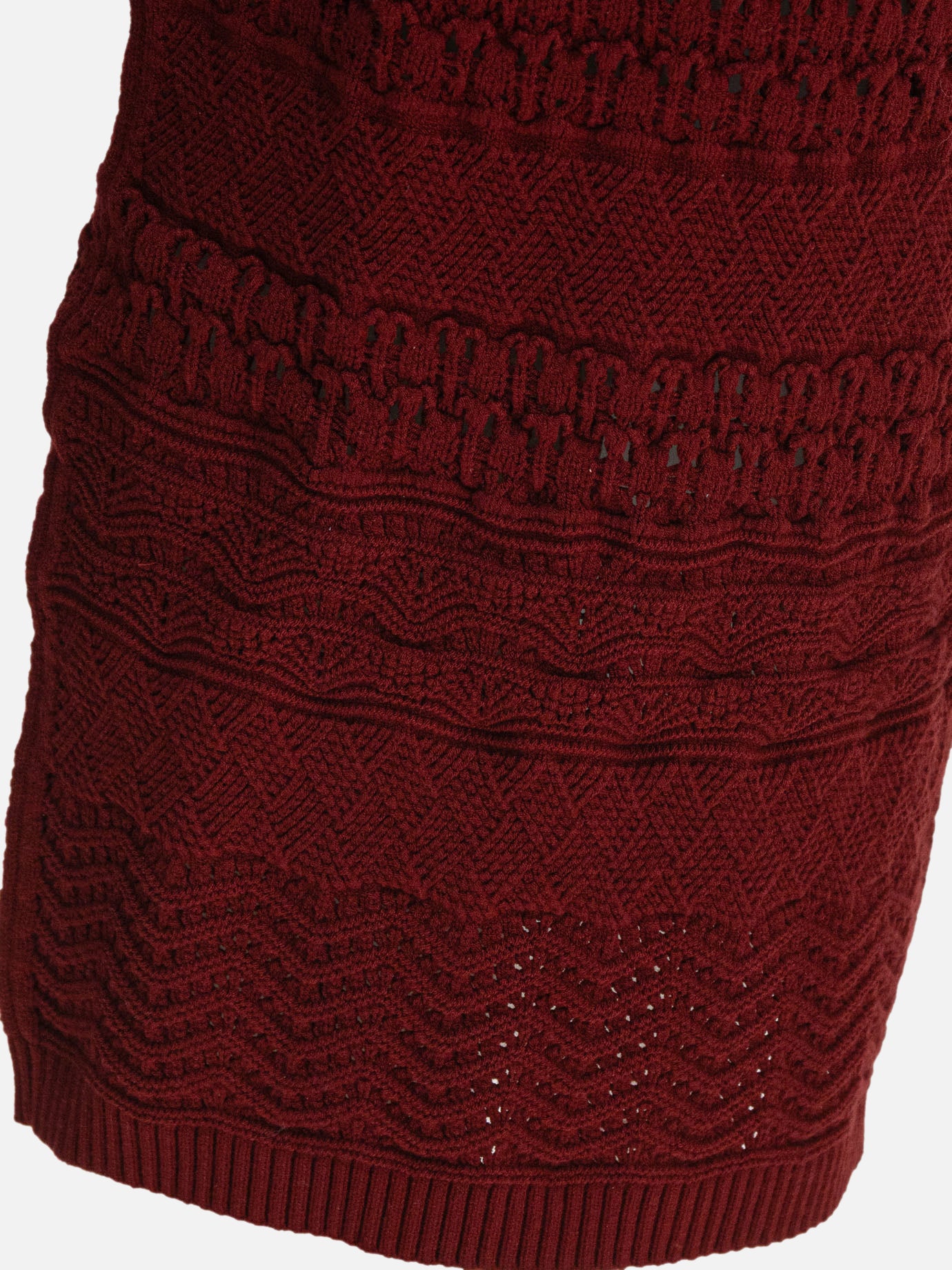 Elie Saab Gonna in maglia cut-out 12460863_S Bordeaux thumbnail_4
