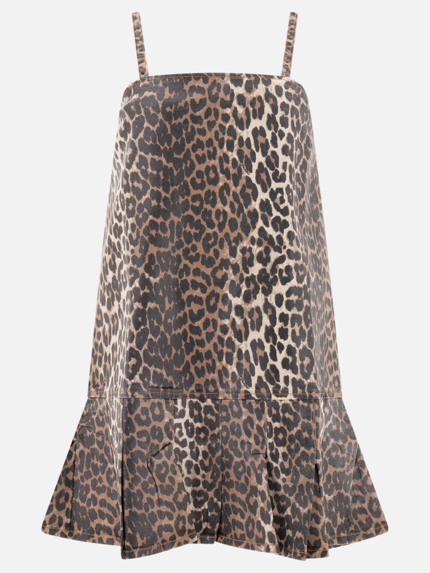 Ganni Leopard dress 16449348_34 Brown thumbnail_1