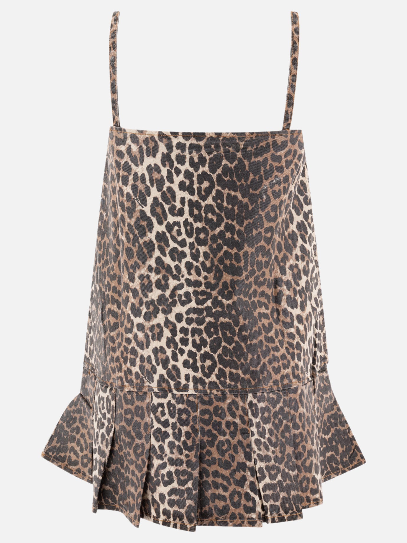 Ganni Leopard dress 16449348_34 Brown thumbnail_2