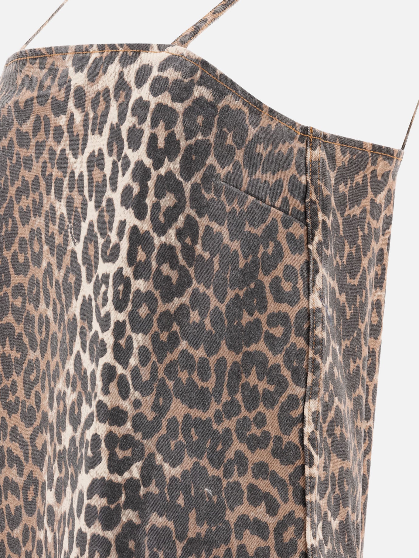 Ganni Leopard dress 16449348_34 Brown thumbnail_4