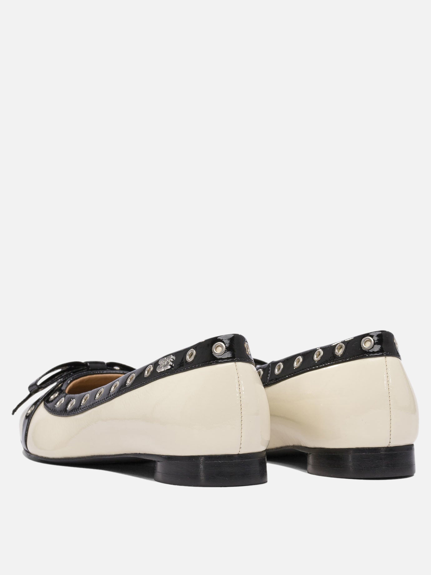 Ganni Ballerine con fiocco e occhielli 18737711_36 White thumbnail_4