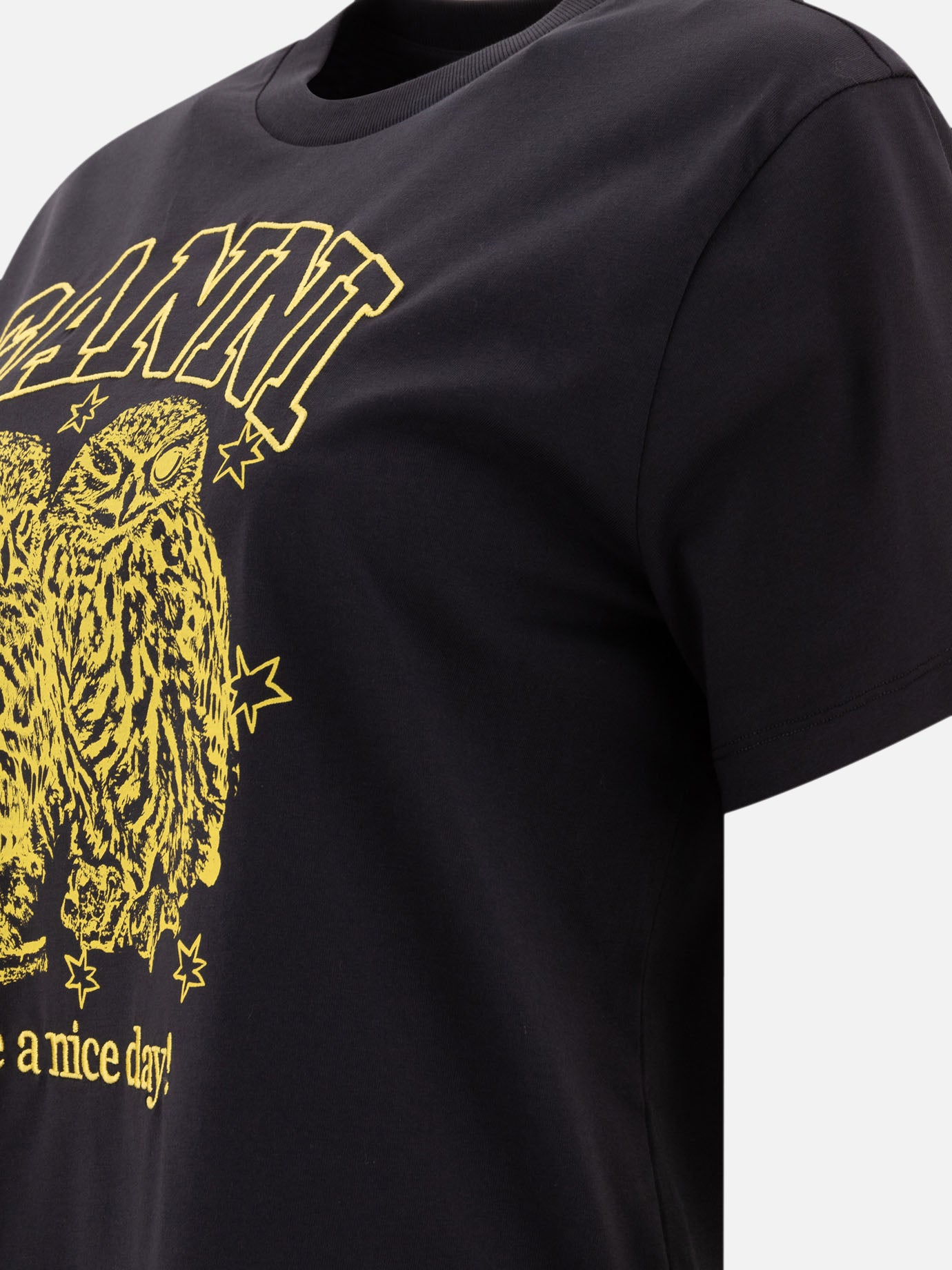 Crewneck t-shirts Logo  Black - Ganni Women | PDP | VIETTI Online Store | thumbnail_4