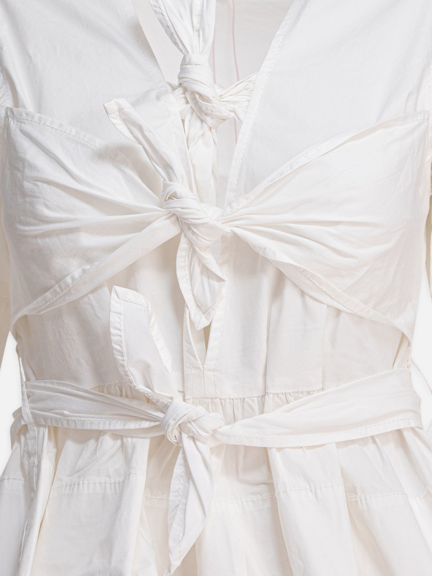 Ganni Blusa con volant 15273968_34 White thumbnail_3