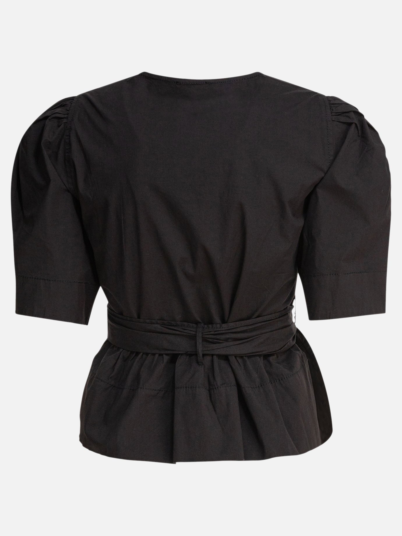 Blouses Solid colour  Black - Ganni Women | PDP | VIETTI Online Store | thumbnail_2