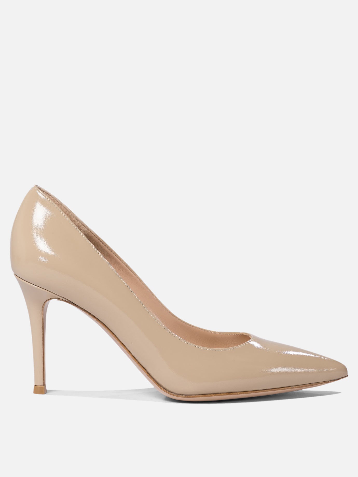 Pumps 100% patent leather - 100% leather  Beige - Gianvito Rossi Women | PDP | VIETTI Online Store | Zoom-Modal

