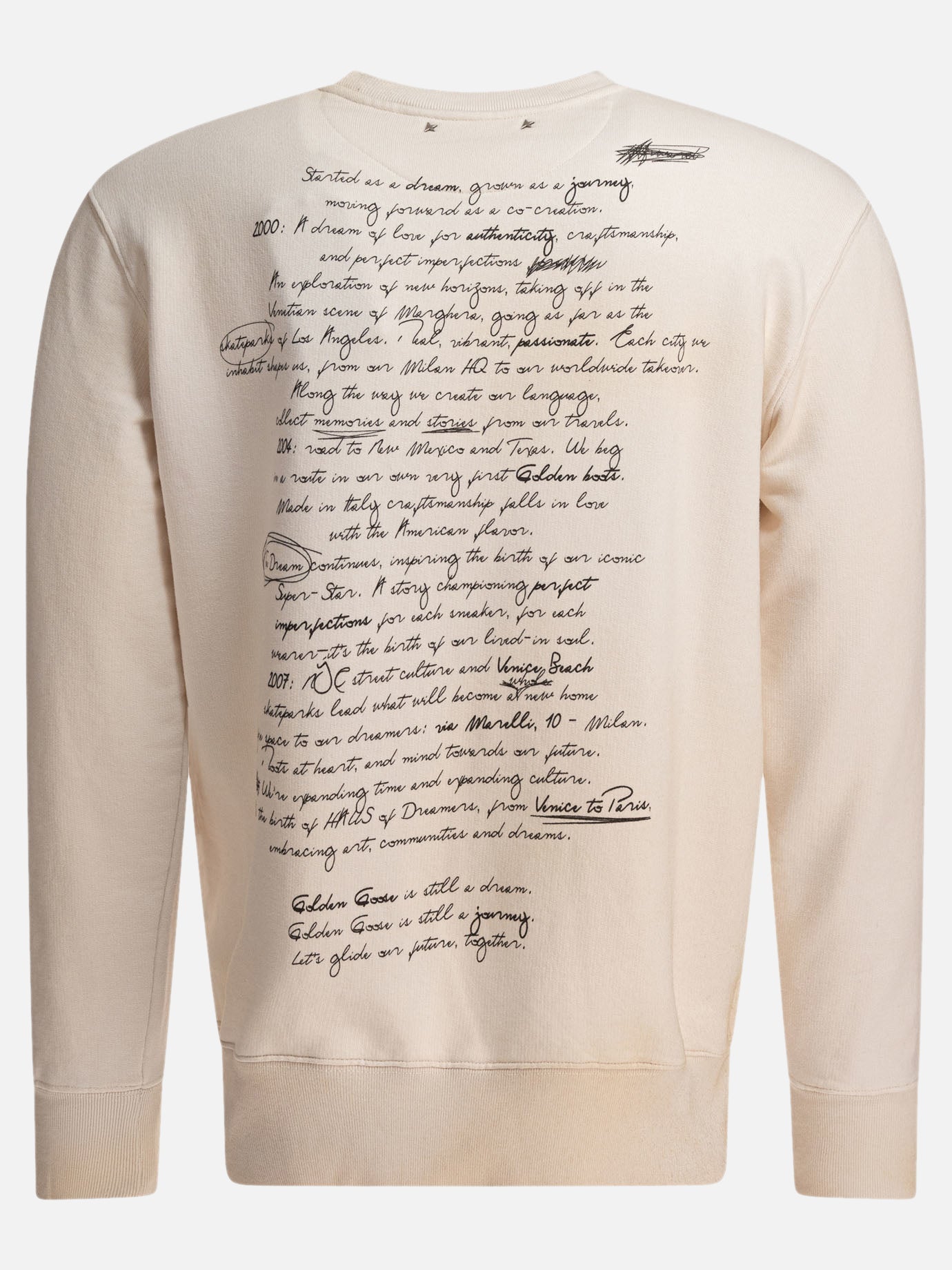 Golden Goose Felpa con stampa The Dream 11215652_S Beige thumbnail_2