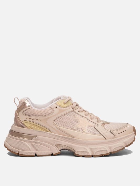Sneaker basse 49% polyester 30% cow leather 12% polyurethane textile 9% ovine leather - 100% rubber  Rosa - Golden Goose Donna | PLP | VIETTI Online Store 
