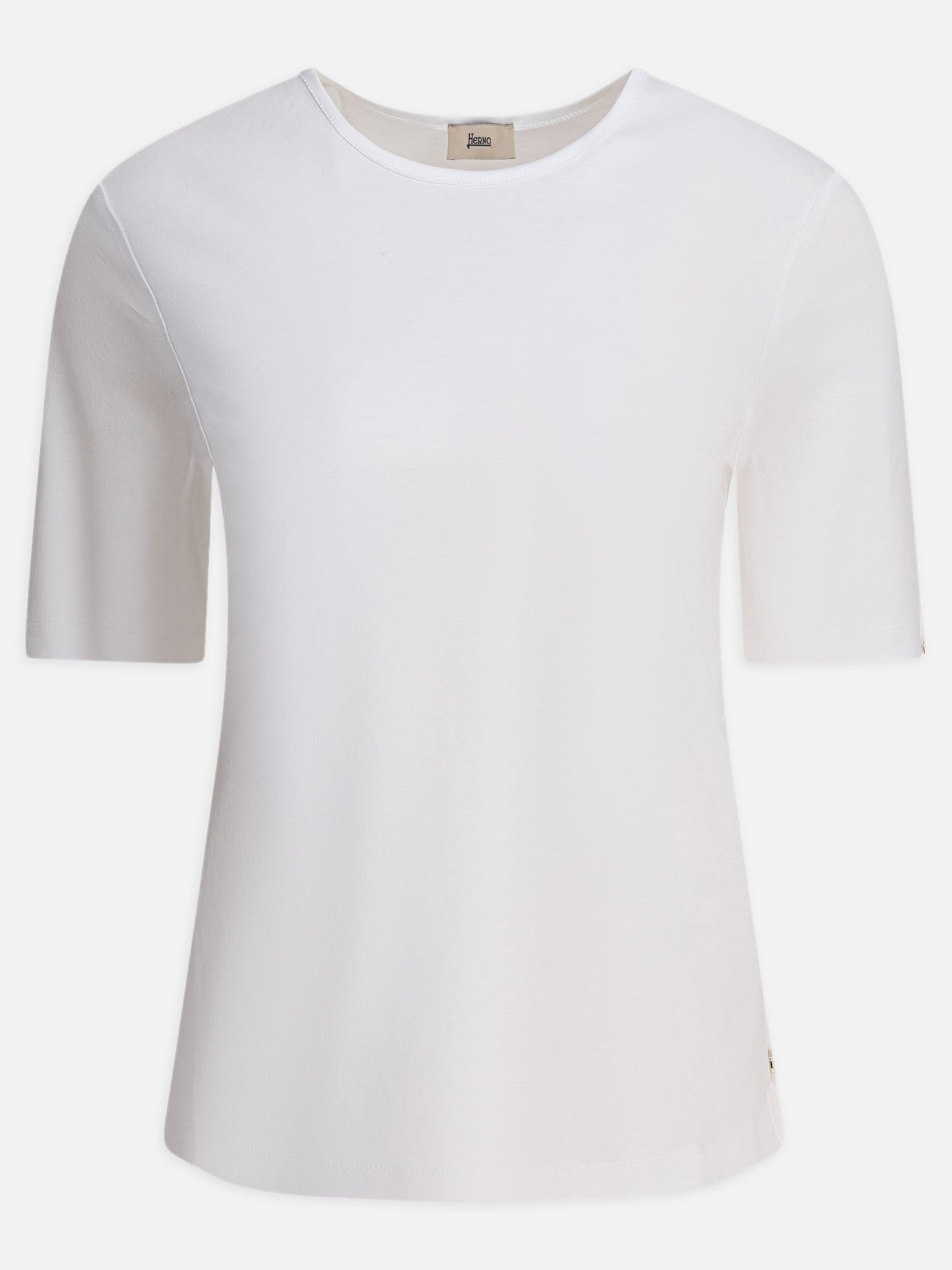 Round neck t-shirts Solid colour  White - Herno Women | PDP | VIETTI Online Store | thumbnail