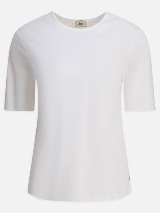Round neck t-shirts Solid colour  White - Herno Women | PDP | VIETTI Online Store 
