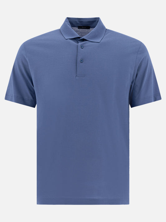 Polo shirts with buttons Solid colour  Light blue - Herno Men | PDP | VIETTI Online Store 
