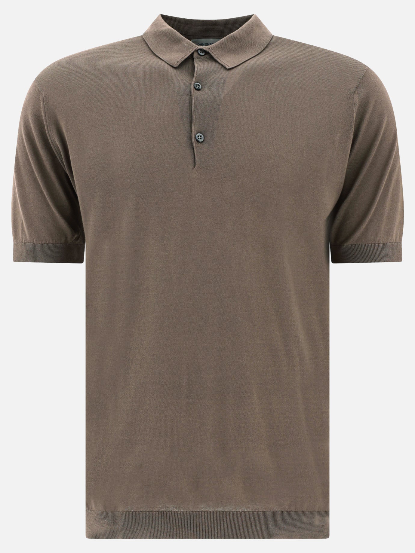 Polo con bottoni Solid colour  Marrone - John Smedley Uomo | PDP | VIETTI Online Store | Zoom-Modal
