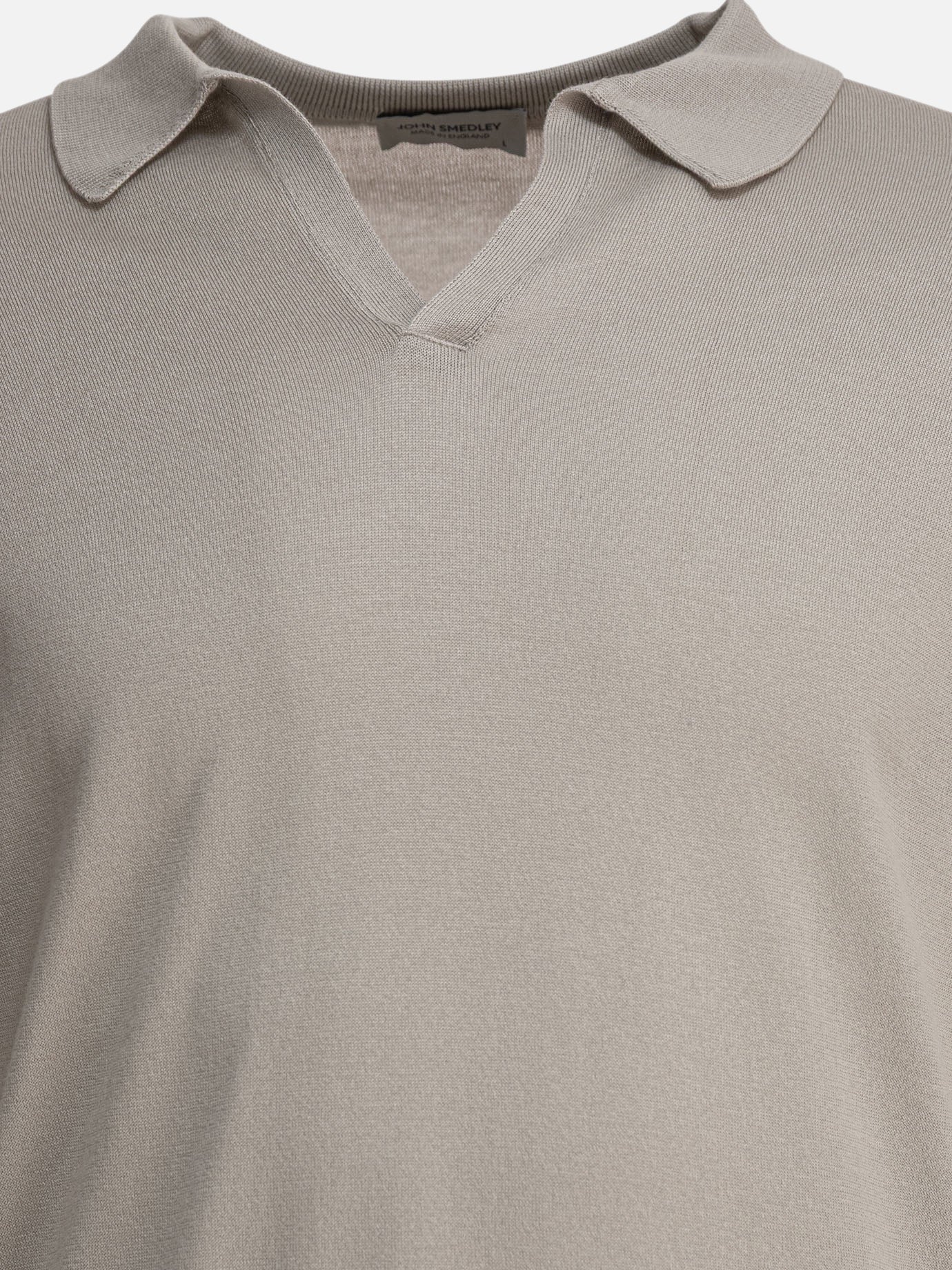 Polo senza bottoni Solid colour  Grigio - John Smedley Uomo | PDP | VIETTI Online Store | thumbnail_3