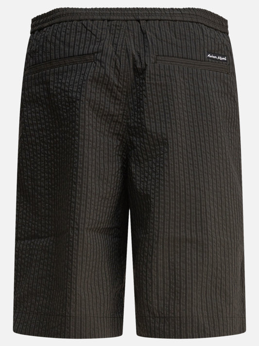 Drawstring shorts Striped  Green - Maison Kitsuné Men | PDP | VIETTI Online Store | 2
