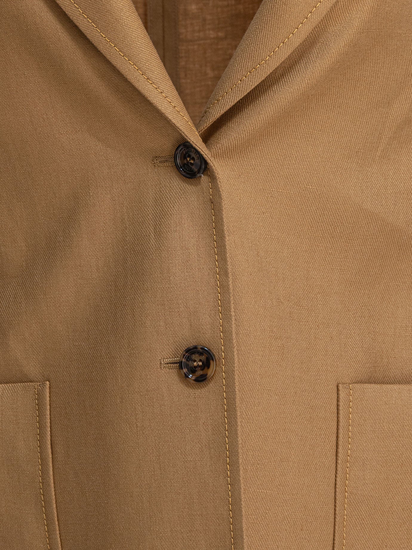 Max Mara Blazer monopetto in lino 12329406_40 Beige thumbnail_3