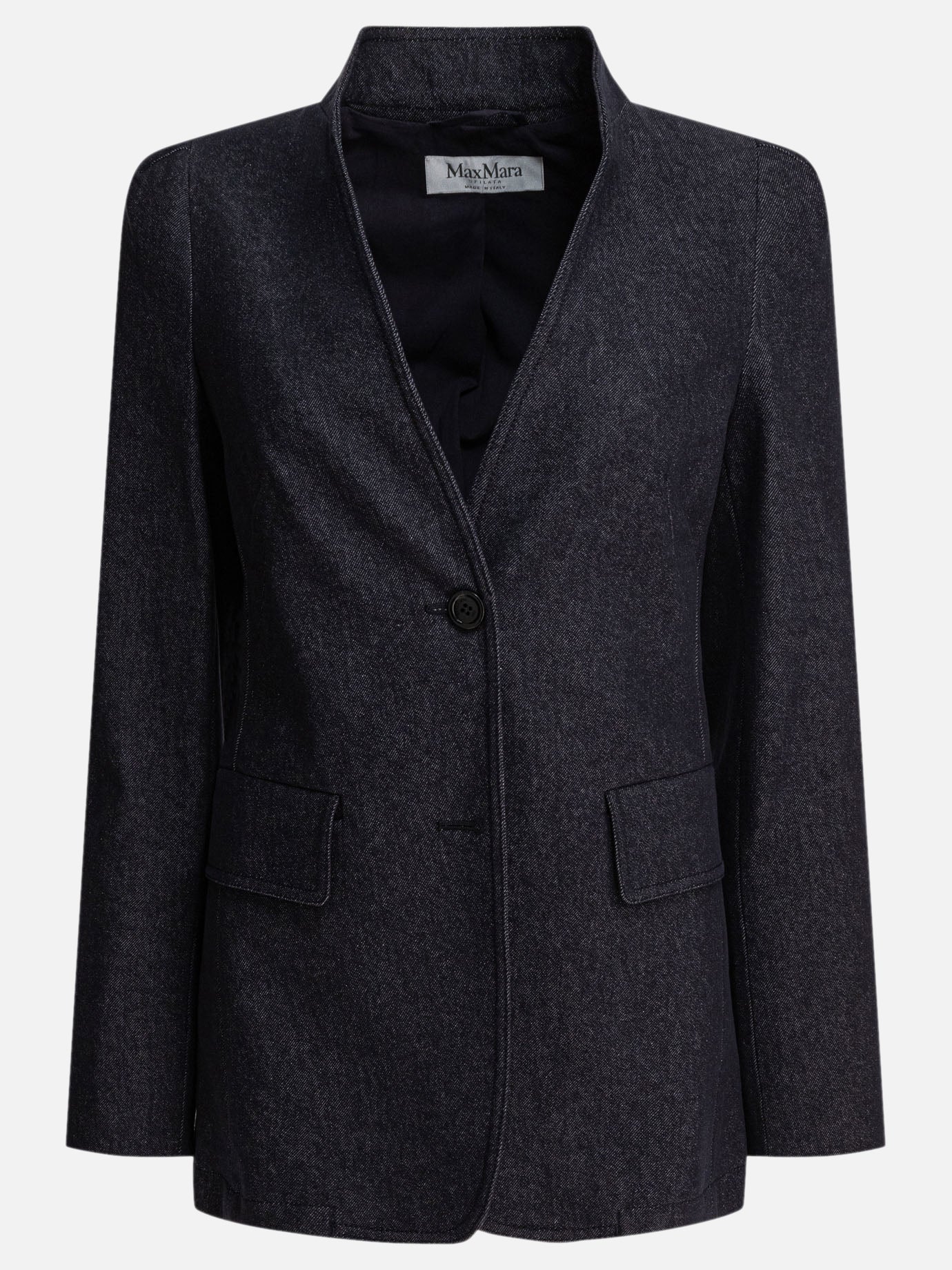 Max Mara Denim-effect blazer Blue