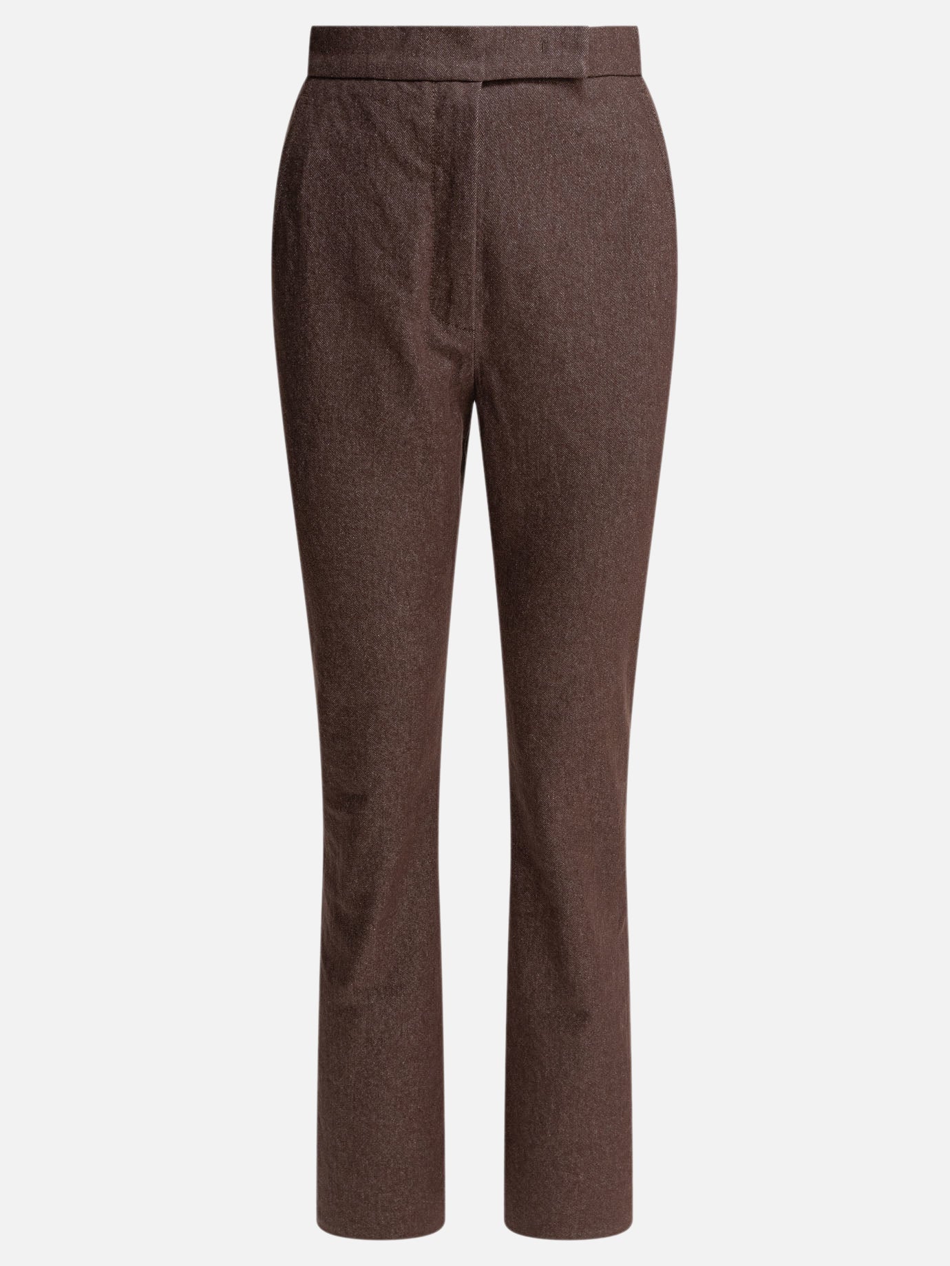 Max Mara Pantaloni in cotone effetto denim 17520739_38 Brown thumbnail_1