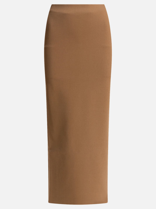 Max Mara Gonna in viscosa crêpe 18744897_S Brown 1