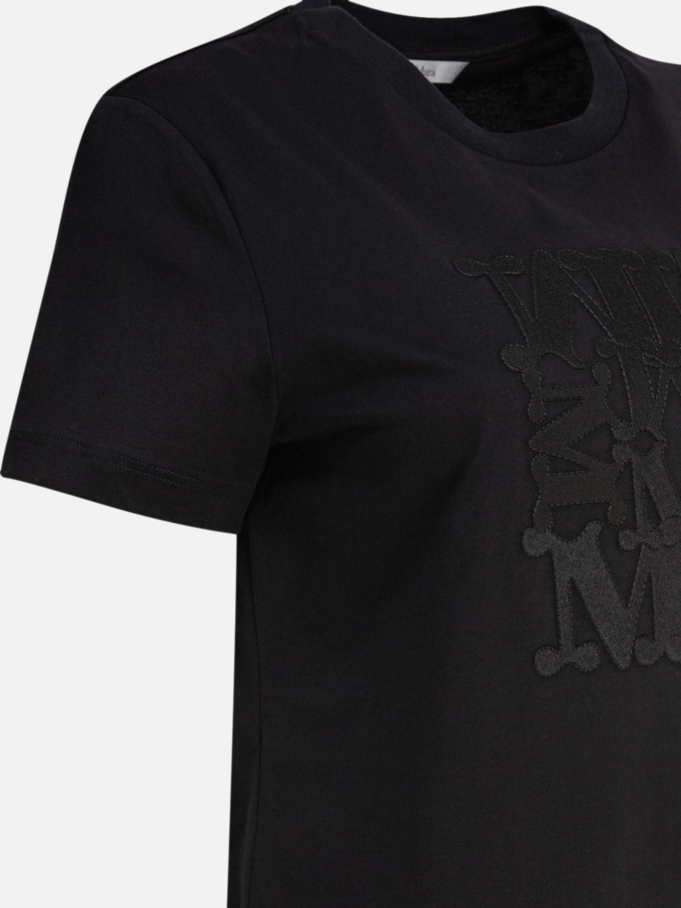 T-shirt girocollo Logo  Nero - Max Mara Donna | PDP | VIETTI Online Store | thumbnail_4