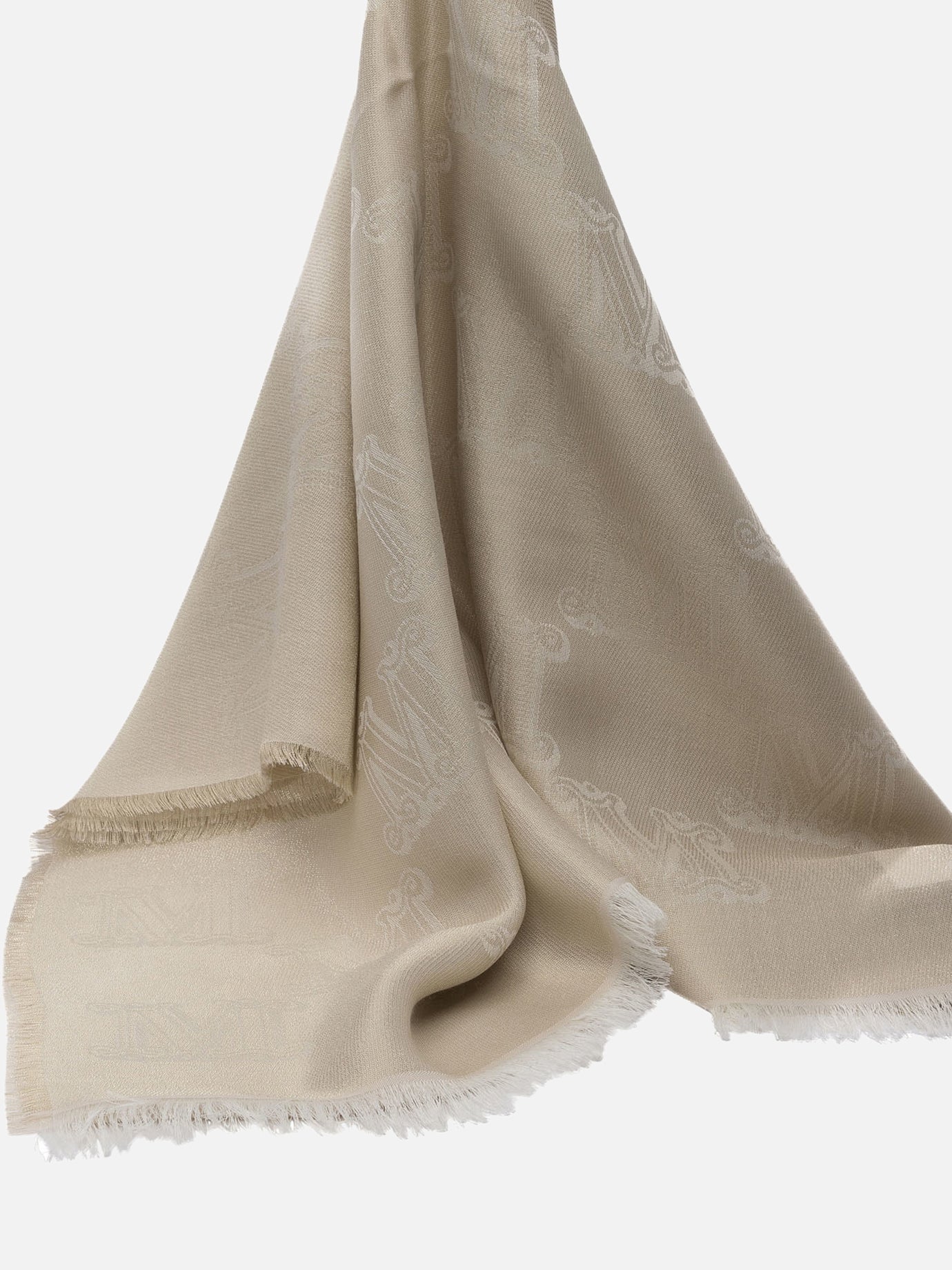 Max Mara Silk, wool and cashmere scarf Gold