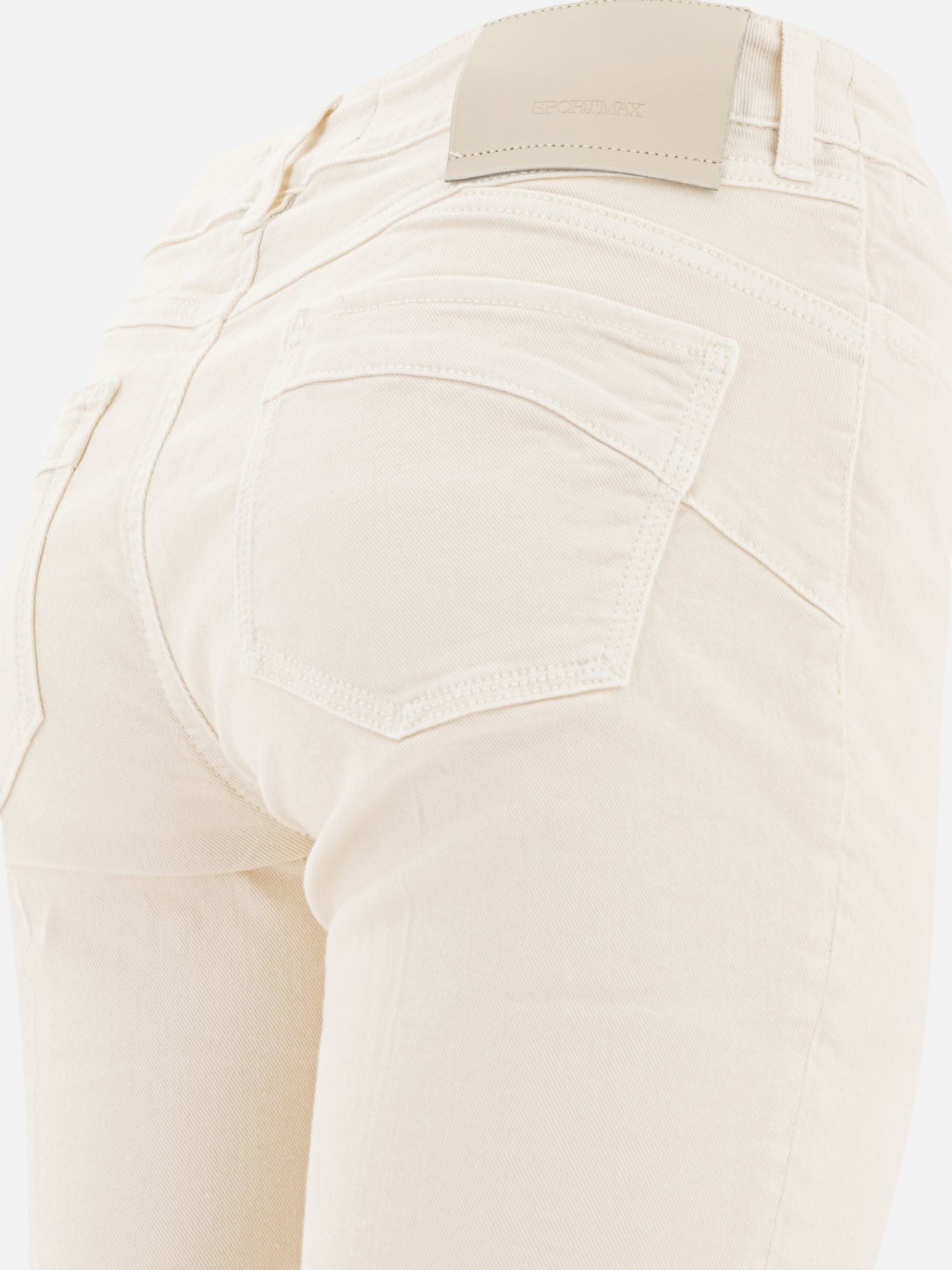 Jeans a gamba dritta Solid colour  Bianco - Max Mara Sportmax Donna | PDP | VIETTI Online Store | thumbnail_4