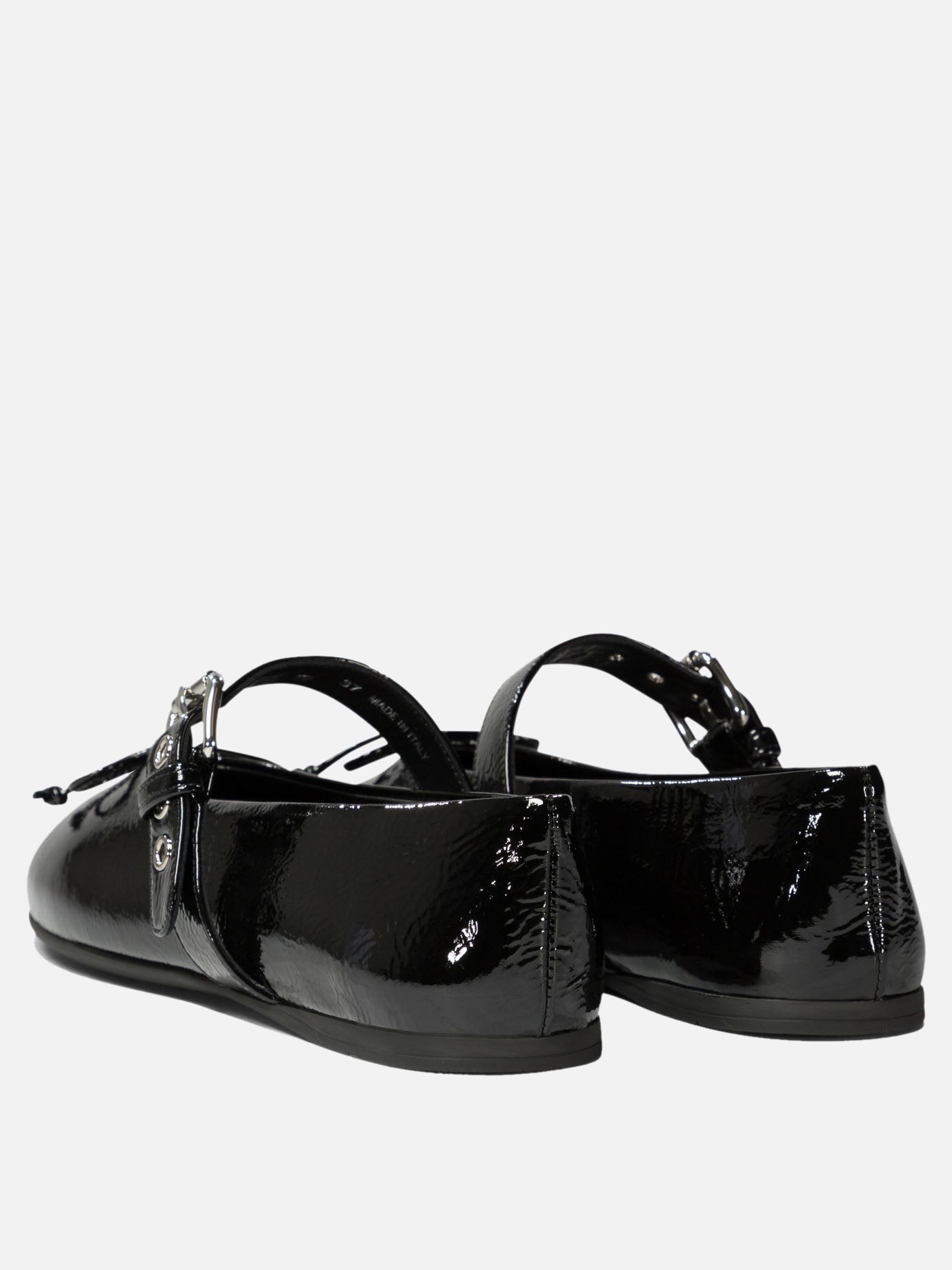 Miu Miu Leather ballet flats Black