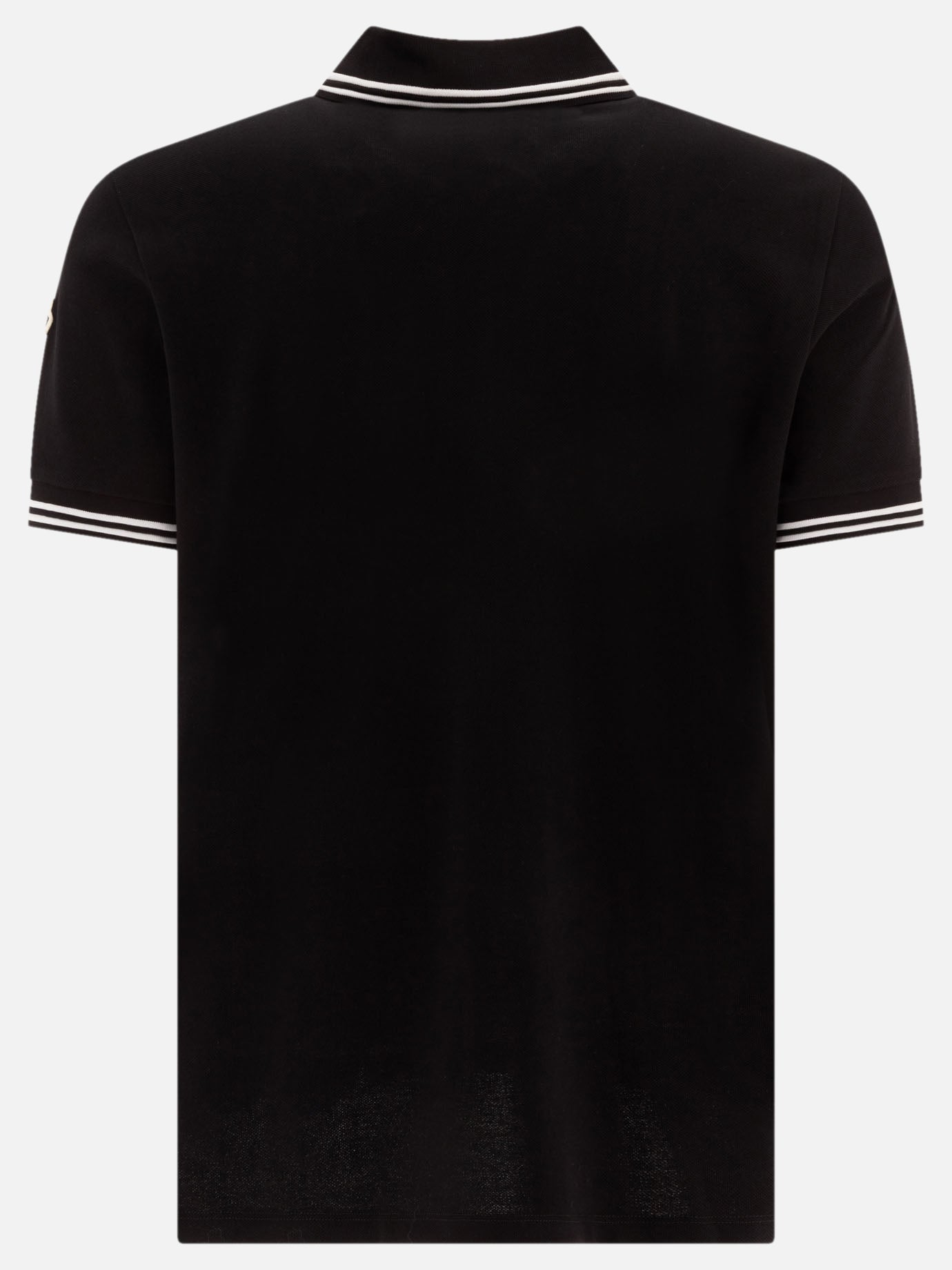 Moncler Polo in cotone piquet 13789600_S Black thumbnail_2