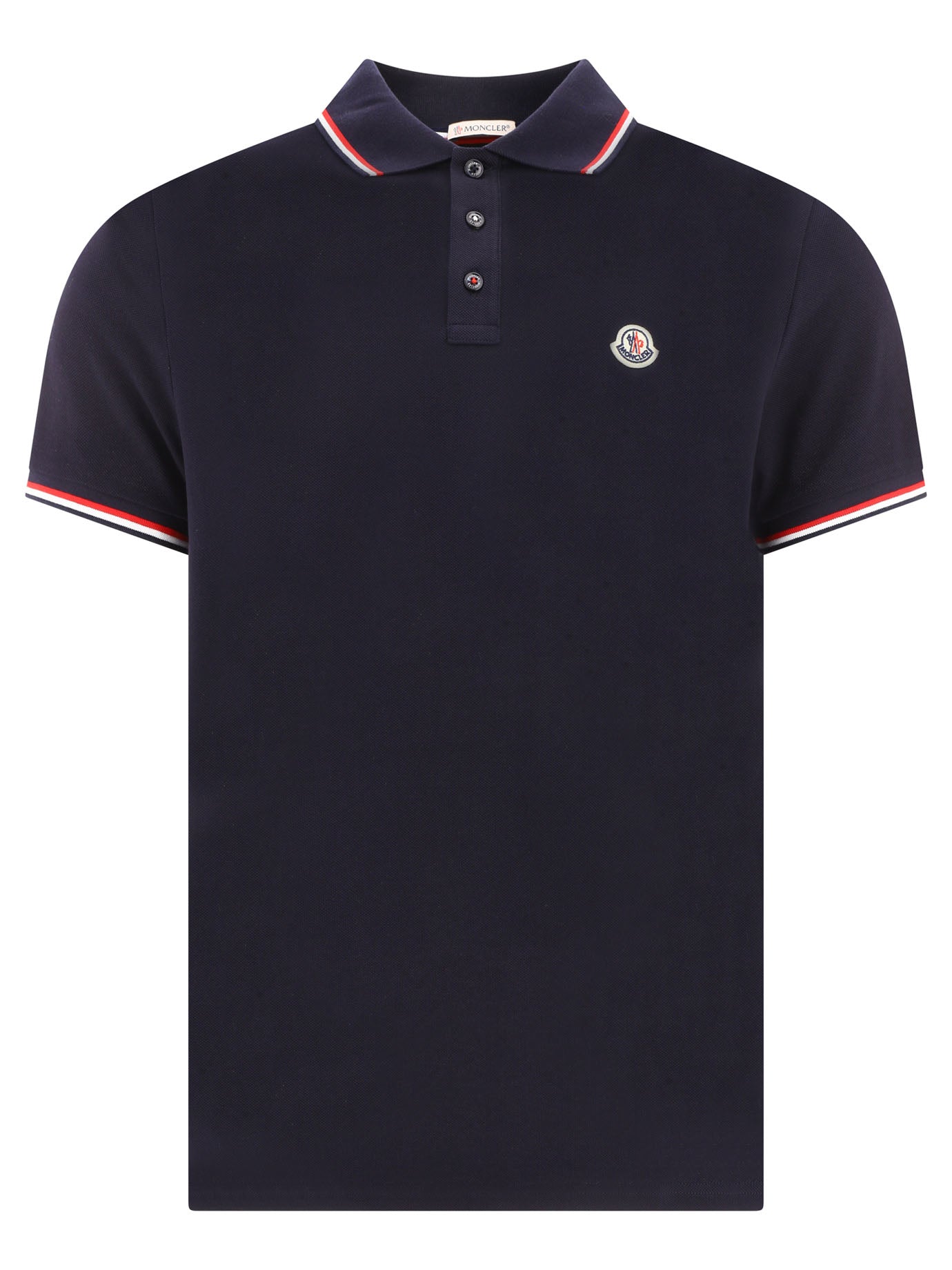 Moncler Polo con logo 13892111_S Blue thumbnail_1
