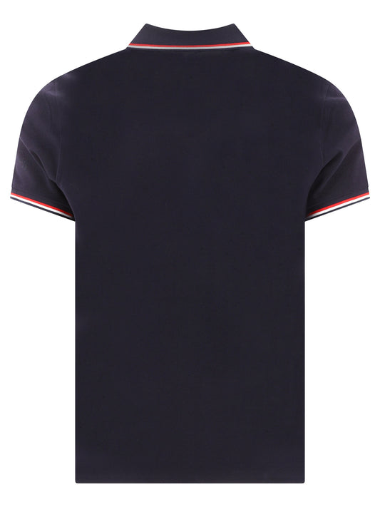 Moncler Polo con logo 13892111_S Blue 2