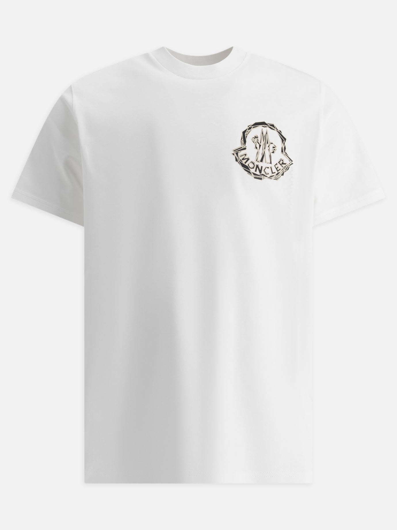 T-shirt girocollo Logo  Bianco - Moncler Uomo | PDP | VIETTI Online Store | thumbnail
