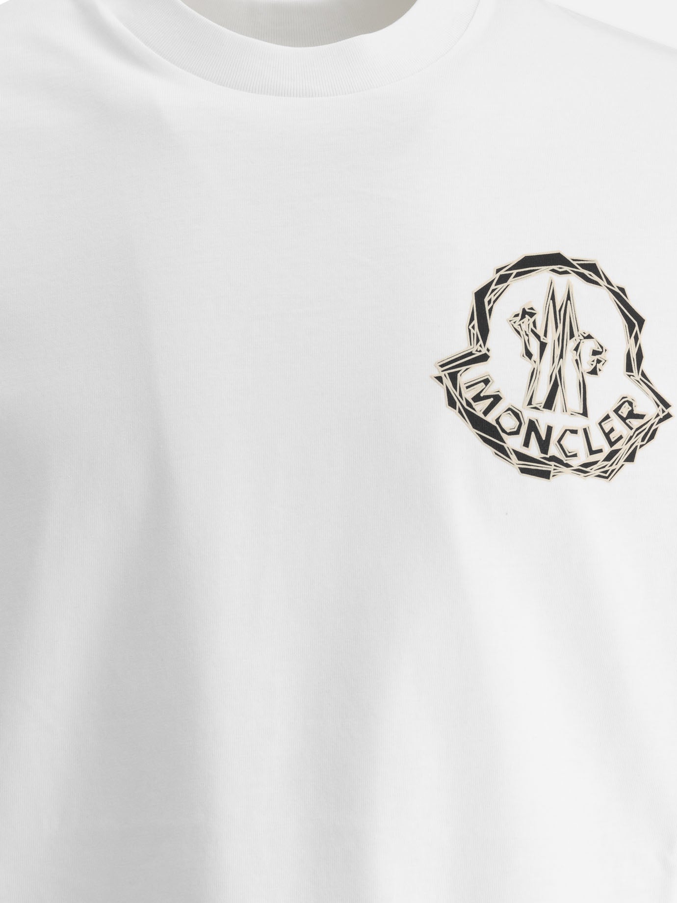 T-shirt girocollo Logo  Bianco - Moncler Uomo | PDP | VIETTI Online Store | thumbnail_3