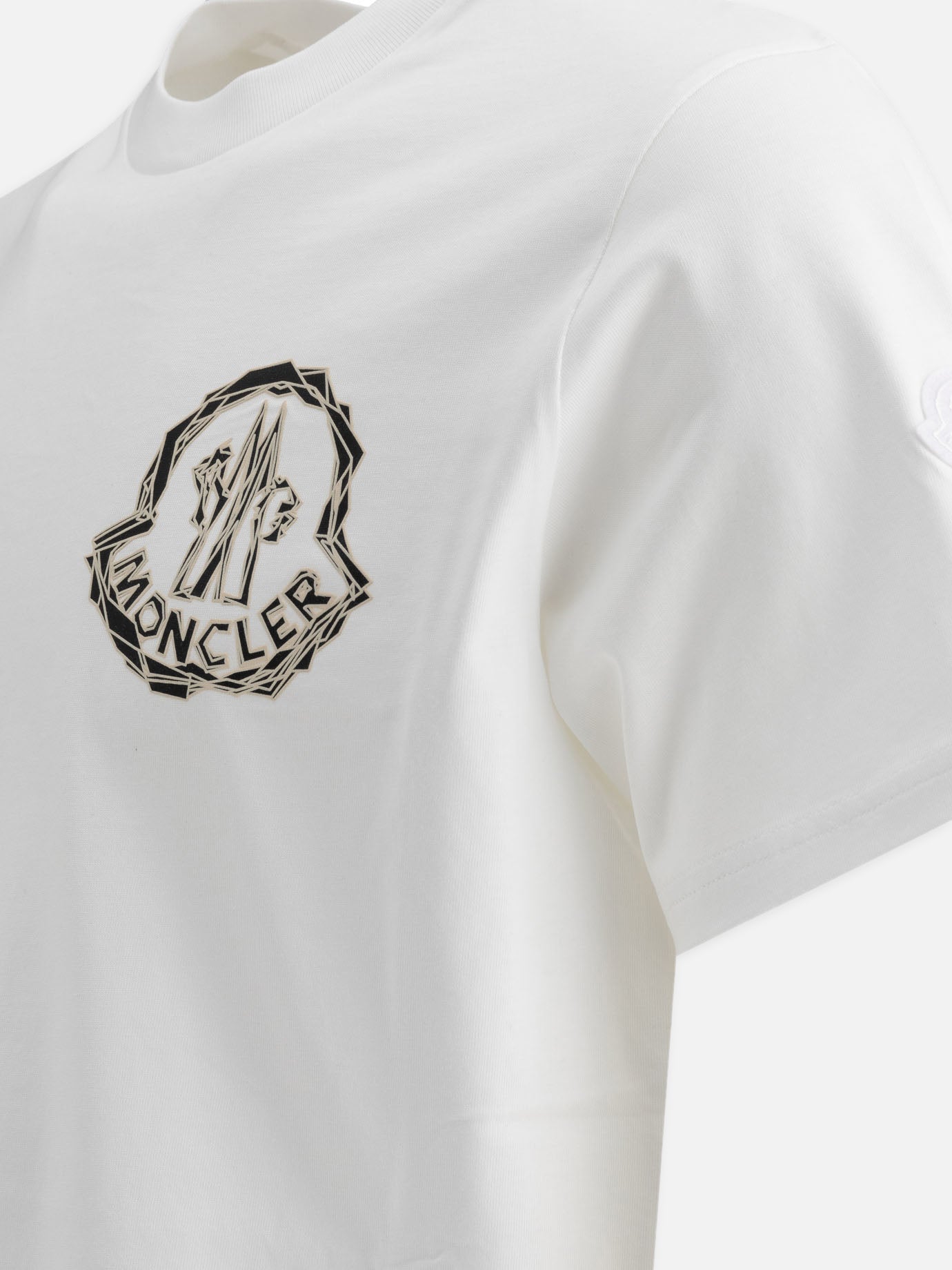 T-shirt girocollo Logo  Bianco - Moncler Uomo | PDP | VIETTI Online Store | thumbnail_4