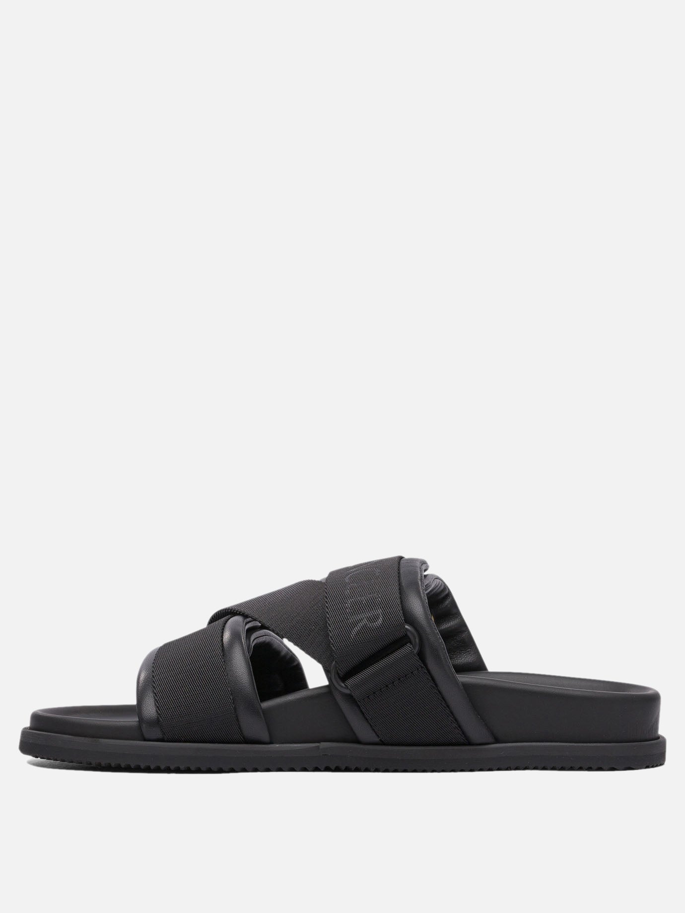 Flat sandals 100% leather - 100% elastodiene  Black - Moncler Women | PDP | VIETTI Online Store | Zoom-Modal_3
