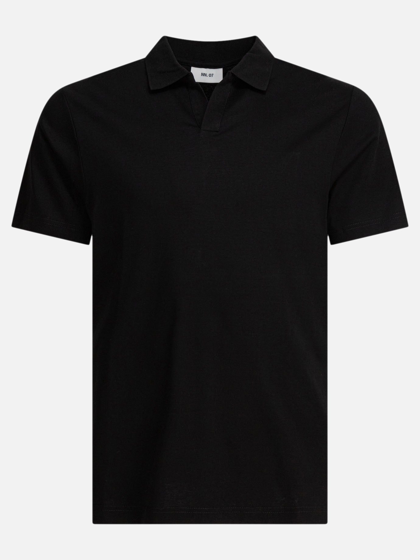 Polo senza bottoni Solid colour  Nero - NN.07 Uomo | PDP | VIETTI Online Store | thumbnail
