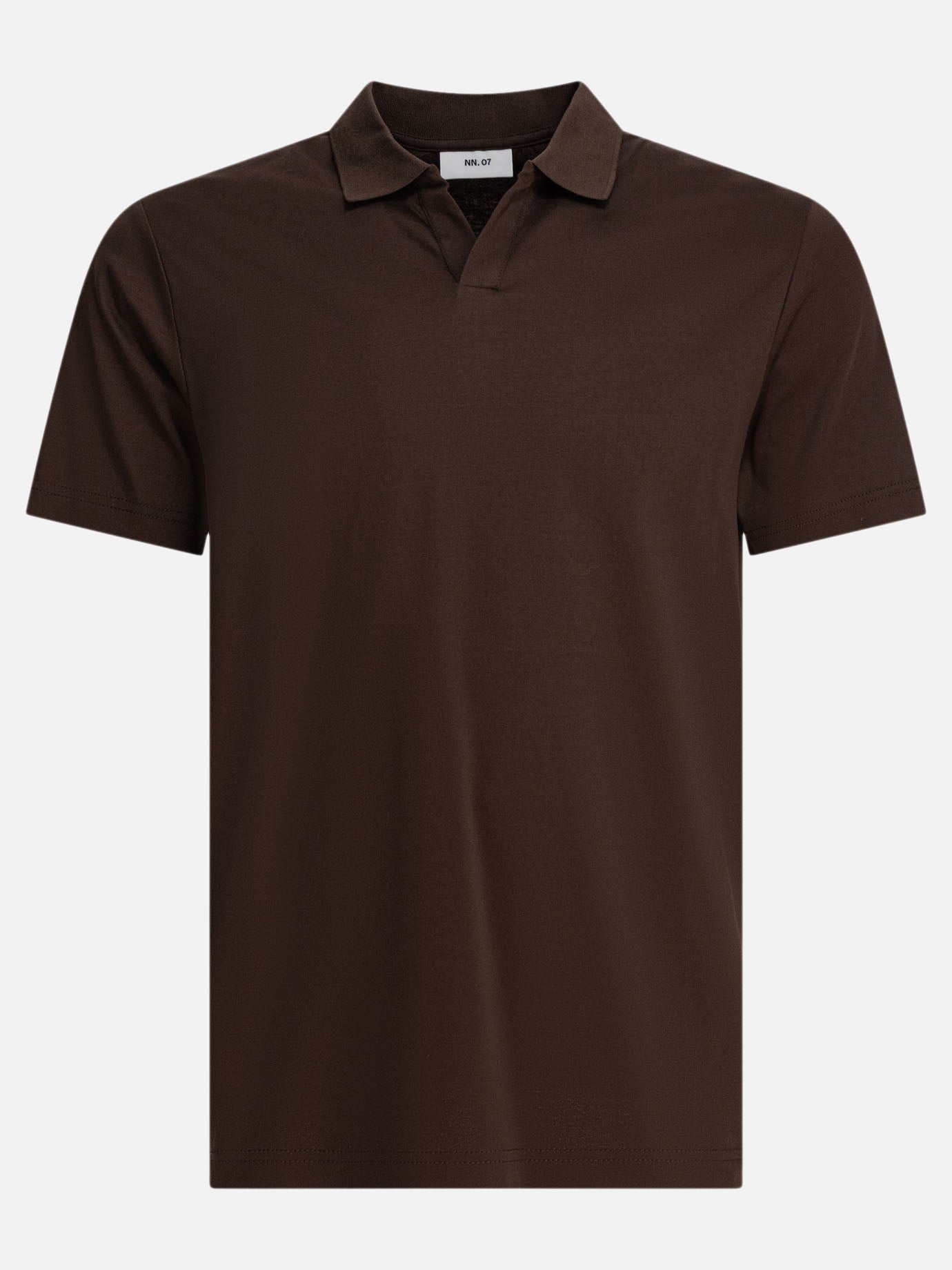 Polo senza bottoni Solid colour  Marrone - NN.07 Uomo | PDP | VIETTI Online Store | Zoom-Modal
