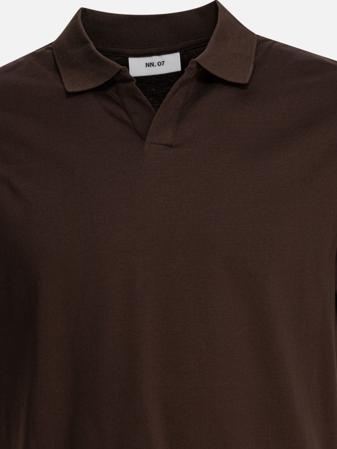 Polo senza bottoni Solid colour  Marrone - NN.07 Uomo | PDP | VIETTI Online Store | thumbnail_3