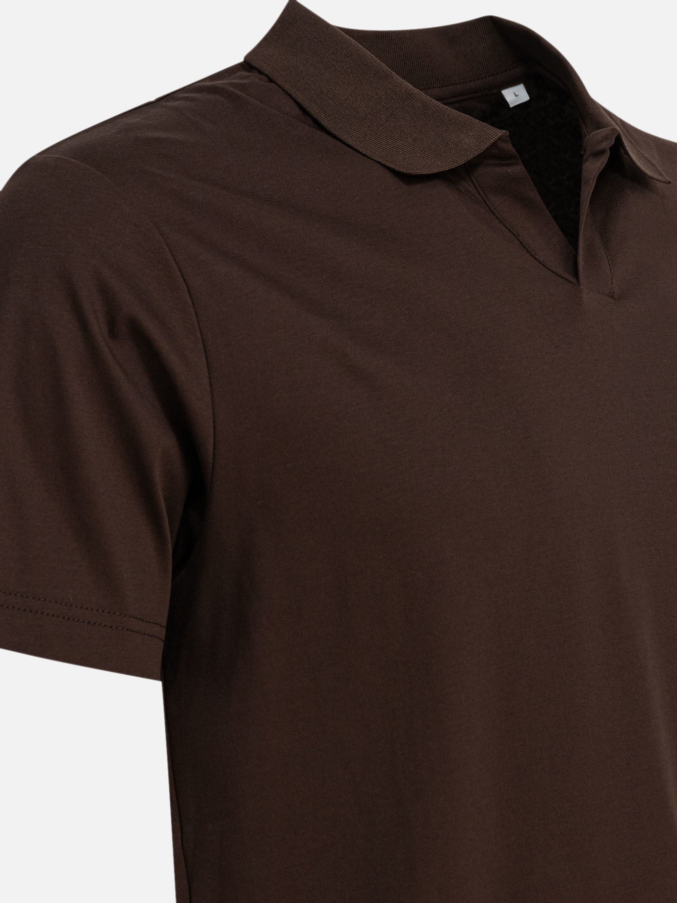 Polo senza bottoni Solid colour  Marrone - NN.07 Uomo | PDP | VIETTI Online Store | thumbnail_4