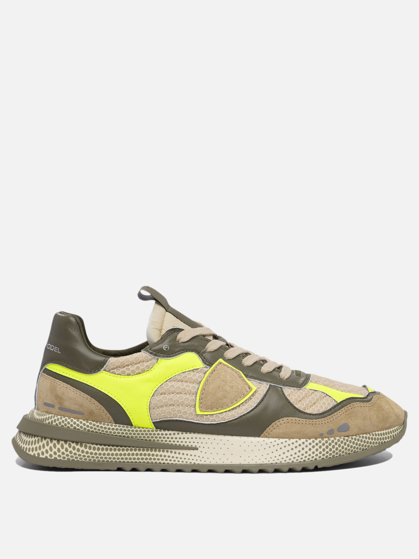 Sneaker basse 50% fabric 25% calf leather 25% sheep leather - 100% poliurethane thermoplastic  Verde - Philippe Model Paris Uomo | PDP | VIETTI Online Store | thumbnail
