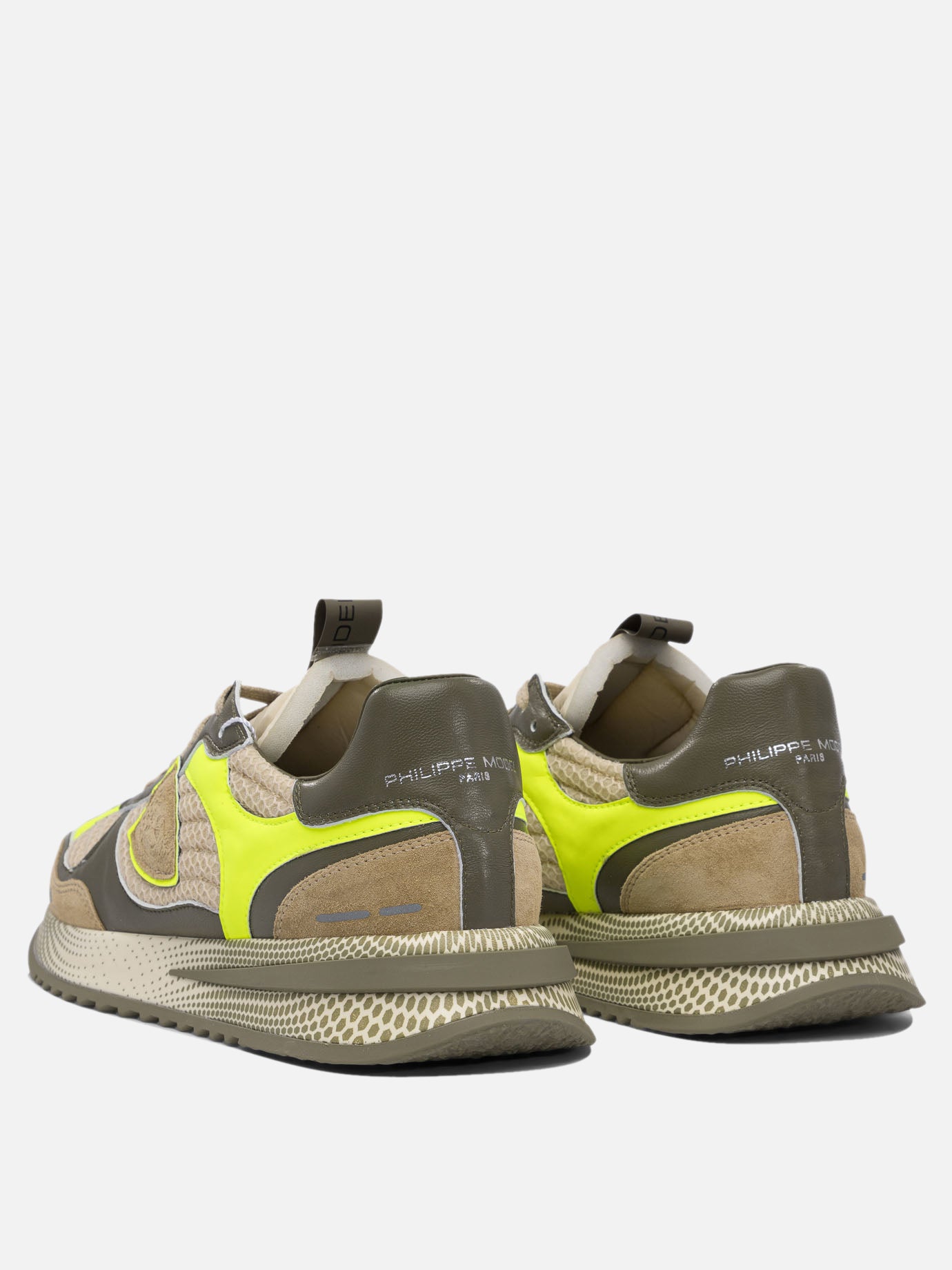 Sneaker basse 50% fabric 25% calf leather 25% sheep leather - 100% poliurethane thermoplastic  Verde - Philippe Model Paris Uomo | PDP | VIETTI Online Store | thumbnail_4