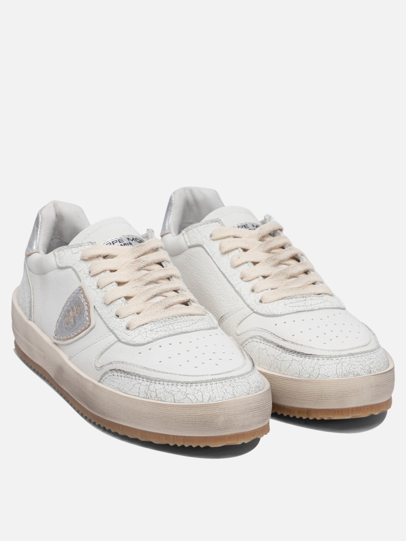 Sneaker basse 80% sheep leather 10% calf leather 10% goat leather - 100% poliurethane thermoplastic  Bianco - Philippe Model Paris Donna | PDP | VIETTI Online Store | thumbnail_2